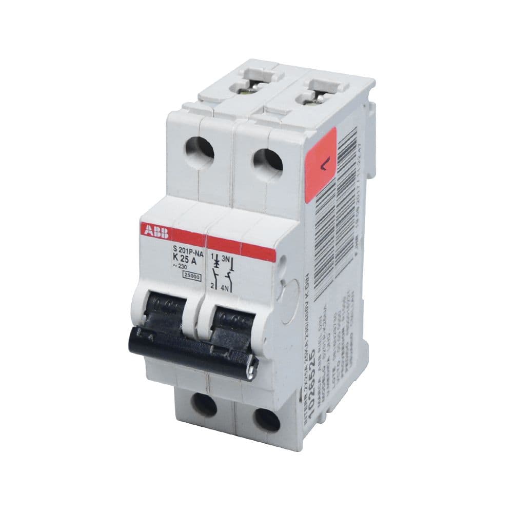 Interruptor termomagnético 2X25A 25kA 230/400VAC tipo K DIN